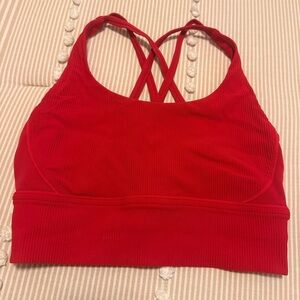 Lululemon Energy Longline Bra in Dark Red